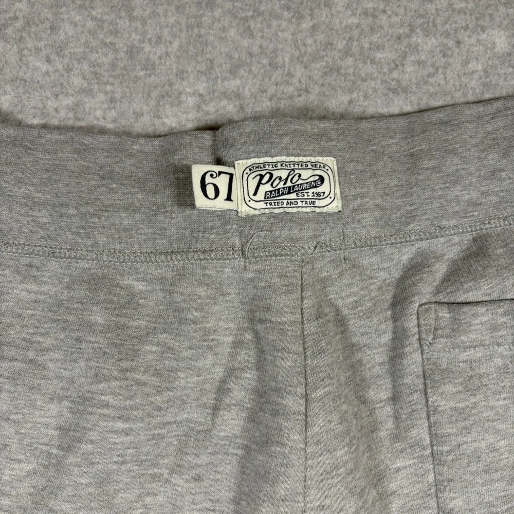 Polo Ralph Lauren Sweatpants Mens XL Gray Fleece Logo Joggers Pants Spellout